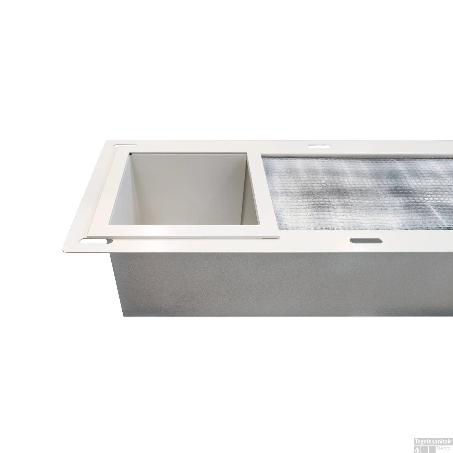 Inbouw Reserve Toilet Rolhouder BWS RVS Mat Wit 7 Inbouw Reserve Toilet Rolhouder BWS RVS Mat Wit - Afbeelding 5