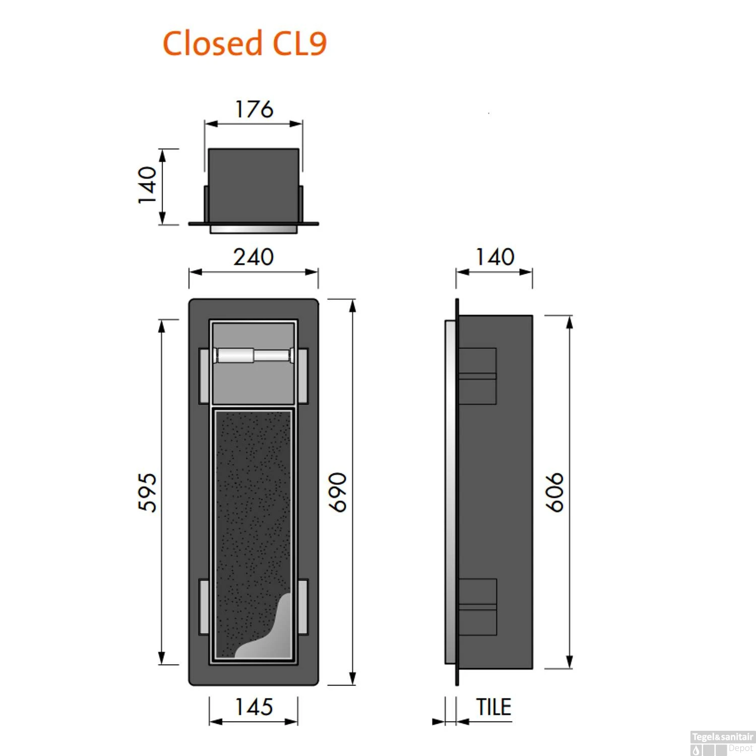 Inbouw Toiletborstelhouder Met Toiletrolhouder LoooX Betegelbaar RVS Wit CL9 6 Inbouw Toiletborstelhouder Met Toiletrolhouder LoooX Betegelbaar RVS Wit CL9 - Afbeelding 4