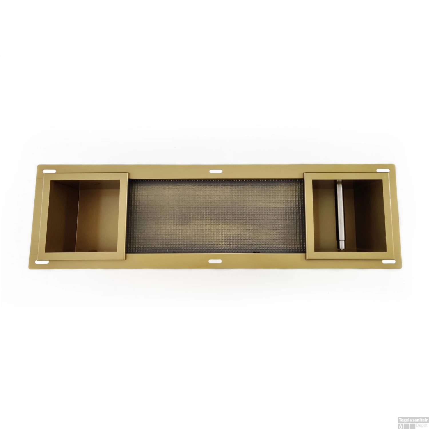 Inbouw Toiletrolhouder BWS Met Reserve Rolhouder RVS Goud 4 Inbouw Toiletrolhouder BWS Met Reserve Rolhouder RVS Goud - Afbeelding 2