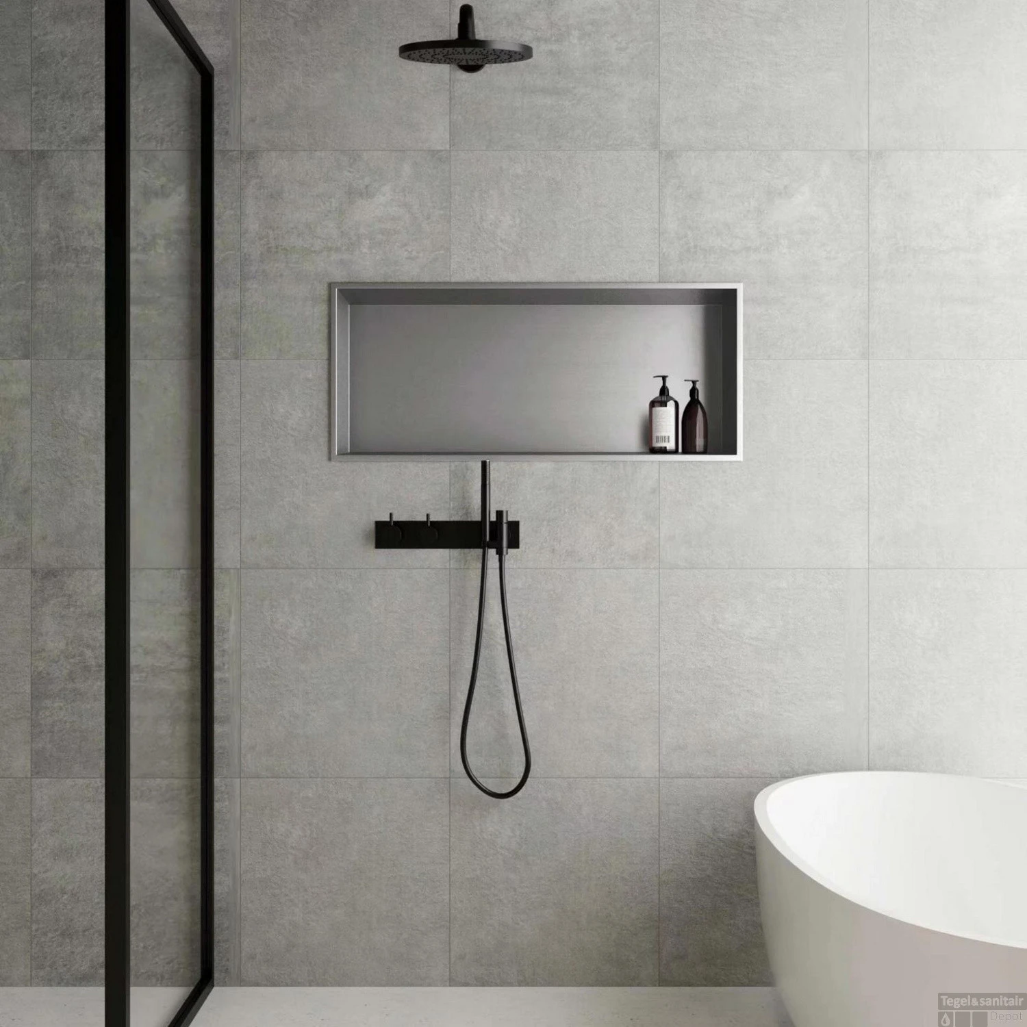 Inbouwnis Boss & Wessing Colorato 30x60x10 Cm RVS - Afbeelding 4