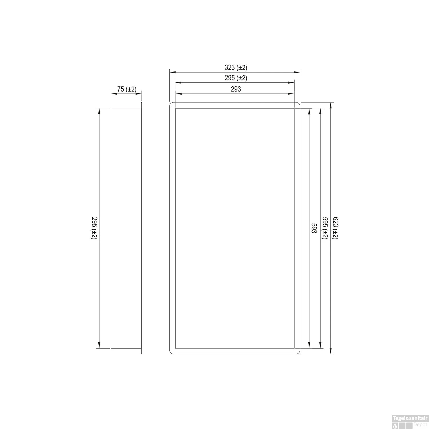 Inbouwnis Brauer Gunmetal Edition 30x60 Cm Geborsteld Gunmetal PVD 4 Inbouwnis Brauer Gunmetal Edition 30x60 Cm Geborsteld Gunmetal PVD - Afbeelding 2