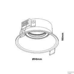 Inbouwspot Boss & Wessing David GU10 9.8 Cm Wit -Goedkope Stijl Baden Winkel inbouwspot boss wessing david gu10 9.8 cm wit tech