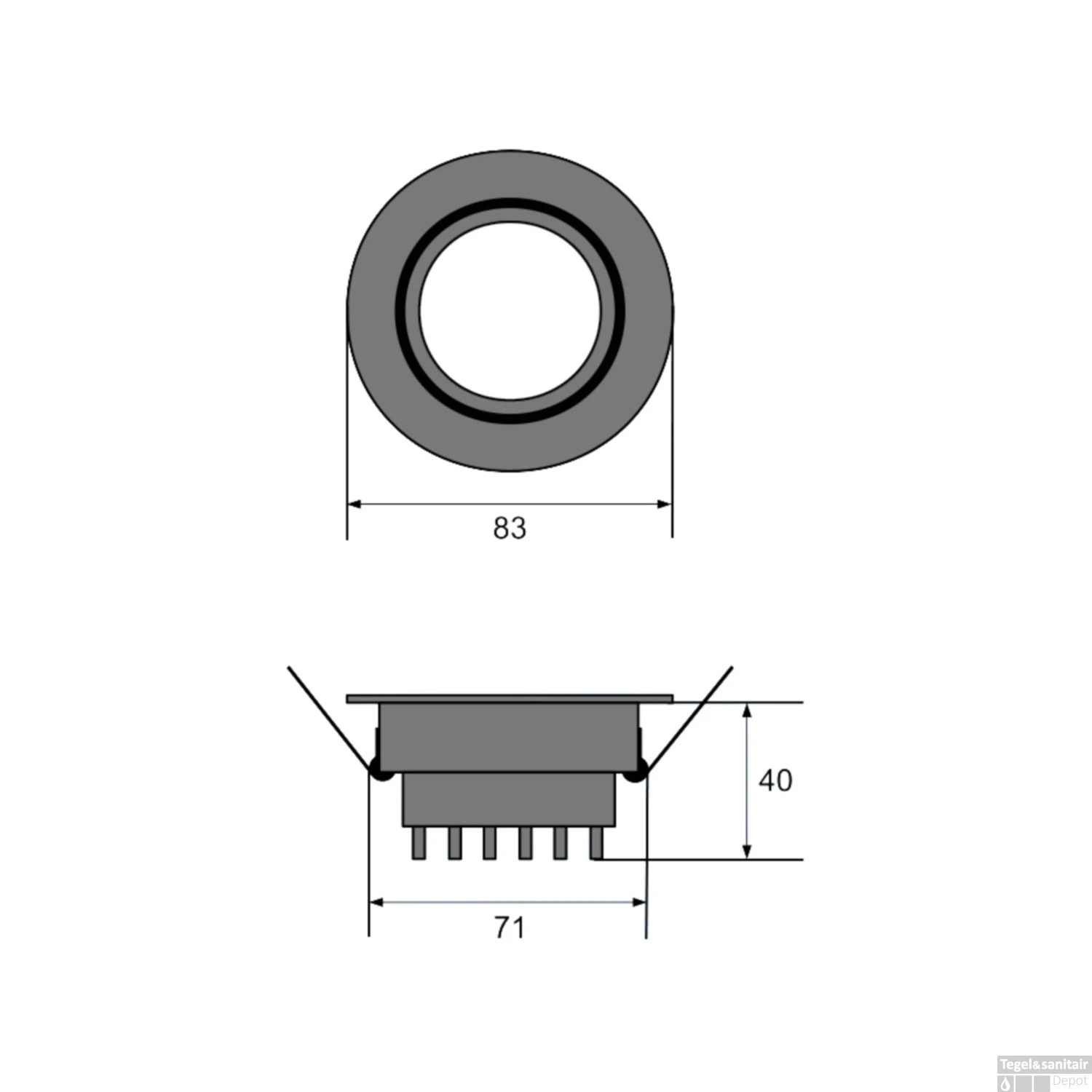 Inbouwspot Häsler Ancona Incl. Fase Aansnijding Dimbaar 8 Cm 4 Watt Warm Wit RVS Set 10x 4 Inbouwspot Häsler Ancona Incl. Fase Aansnijding Dimbaar 8 Cm 4 Watt Warm Wit RVS Set 10x - Afbeelding 2