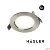 Inbouwspot Häsler Comarruga Incl. Fase Aansnijding Dimbaar 9.2 Cm 4 Watt Helder Wit RVS Set 5x