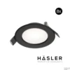 Inbouwspot Häsler Murcia Incl. Fase Aansnijding Dimbaar 9.2 Cm 4 Watt Helder Wit Zwart Set 8x