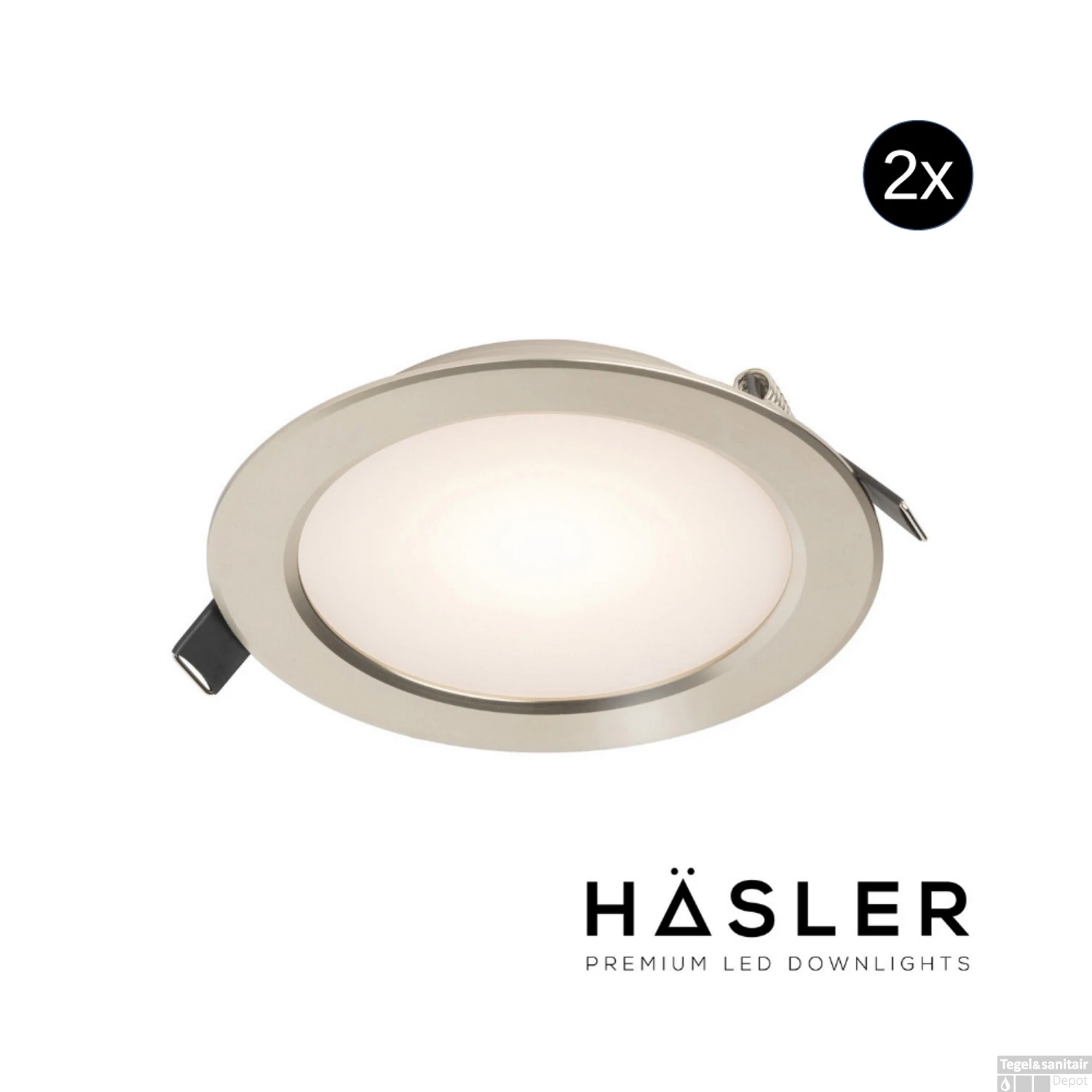 Inbouwspot Häsler Volterra Incl. Fase Aansnijding Dimbaar 13.7 Cm 8 Watt Warm Wit RVS Set 2x 3 Inbouwspot Häsler Volterra Incl. Fase Aansnijding Dimbaar 13.7 Cm 8 Watt Warm Wit RVS Set 2x