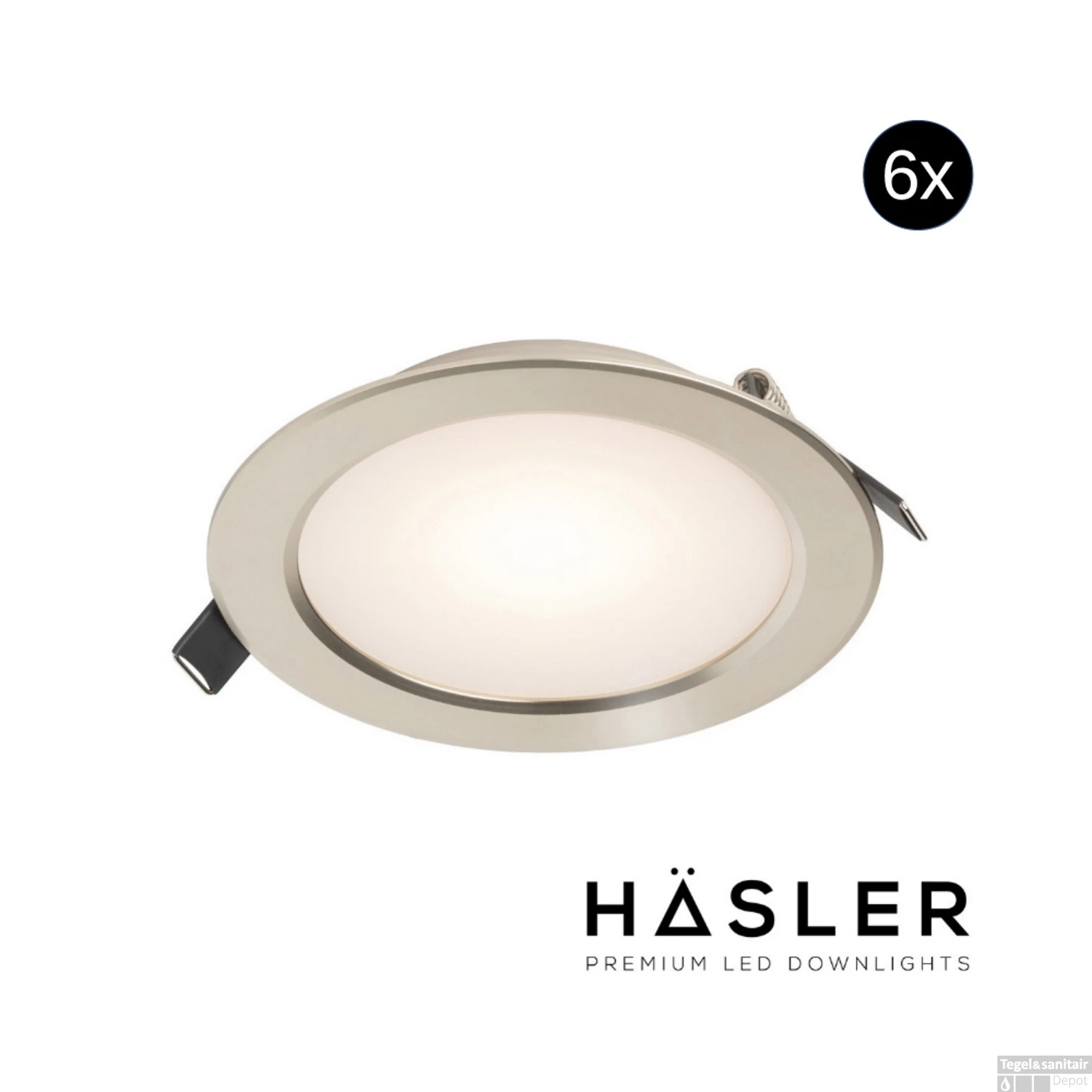 Inbouwspot Häsler Volterra Incl. Fase Aansnijding Dimbaar 13.7 Cm 8 Watt Warm Wit RVS Set 6x 3 Inbouwspot Häsler Volterra Incl. Fase Aansnijding Dimbaar 13.7 Cm 8 Watt Warm Wit RVS Set 6x