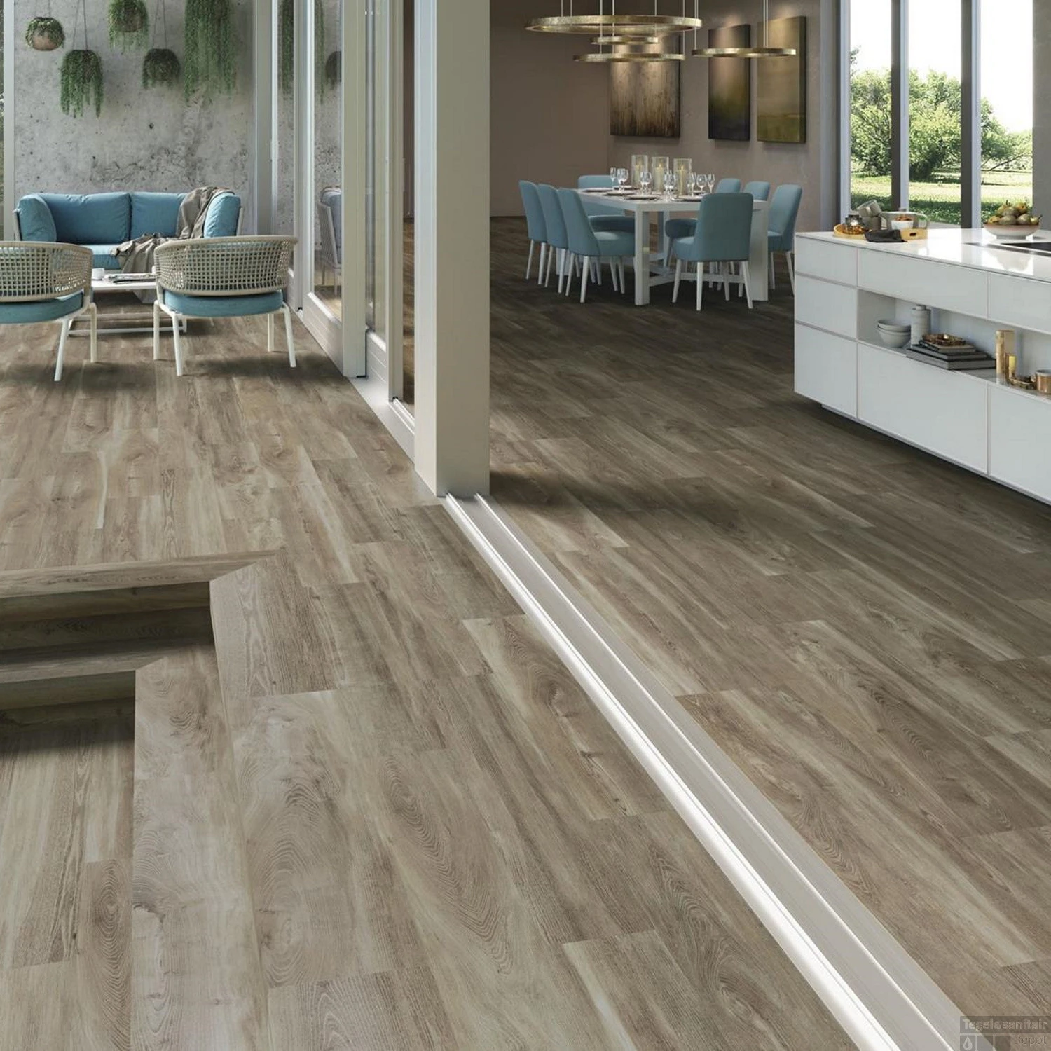 Vloertegels Baldocer Belfast Walnut 29,5x120 (Doosinhoud 1.06 M2) 4 Vloertegels Baldocer Belfast Walnut 29,5x120 (Doosinhoud 1.06 M2) - Afbeelding 2