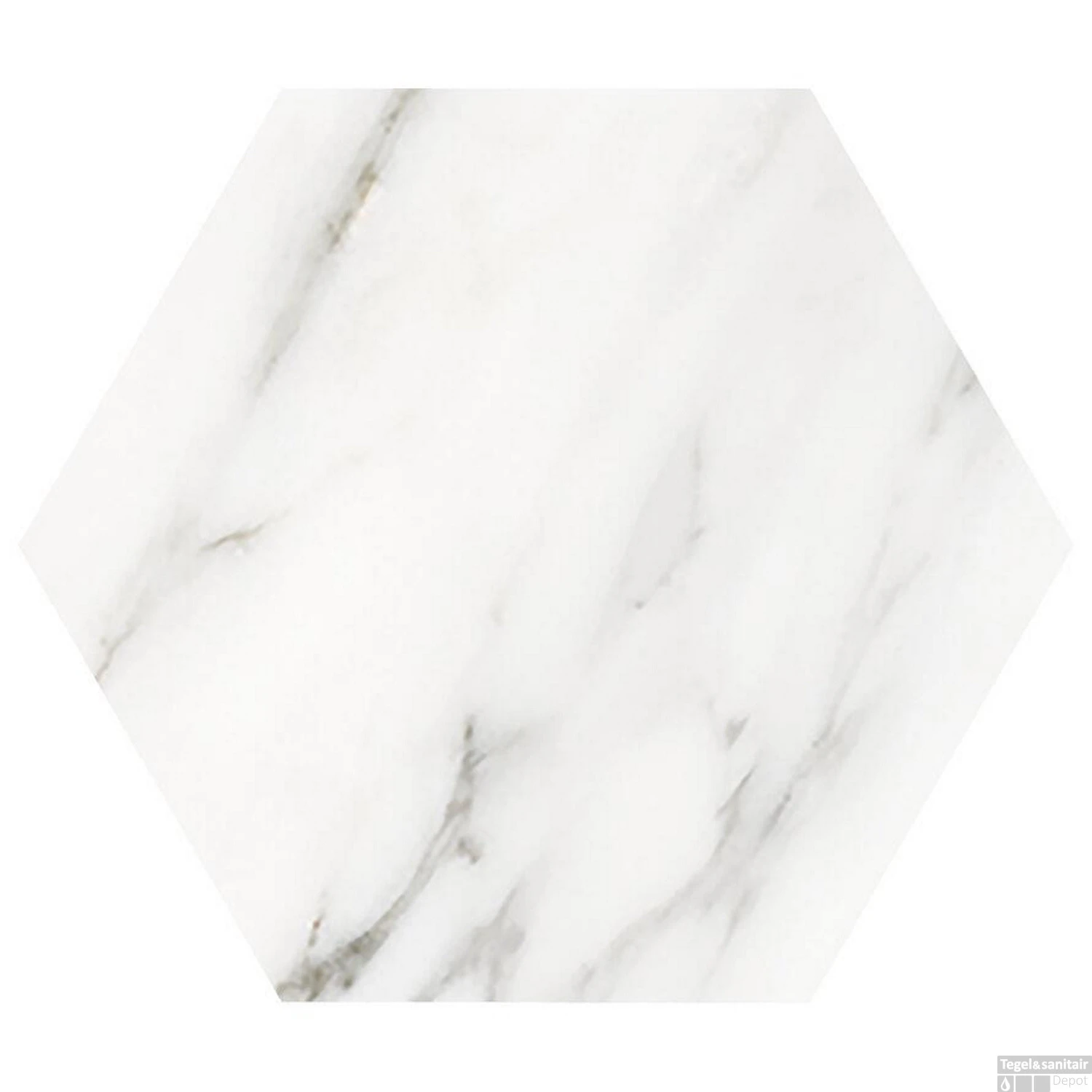 Vloertegel Cifre Ceramica Hexagon Ducale Marmerlook 15x17 Cm Mat Wit (doosinhoud 0.58m2) 3 Vloertegel Cifre Ceramica Hexagon Ducale Marmerlook 15x17 Cm Mat Wit (doosinhoud 0.58m2)