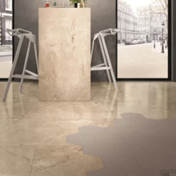 Vloertegel Keope Lux Crema Beige Gepolijst 20x120 Cm (Doosinhoud 1.44M2) 10 Vloertegel Keope Lux Crema Beige Gepolijst 20x120 Cm (Doosinhoud 1.44M2) -Goedkope Stijl Baden Winkel keope elements crema beige esagona design taupe bar particolare 1