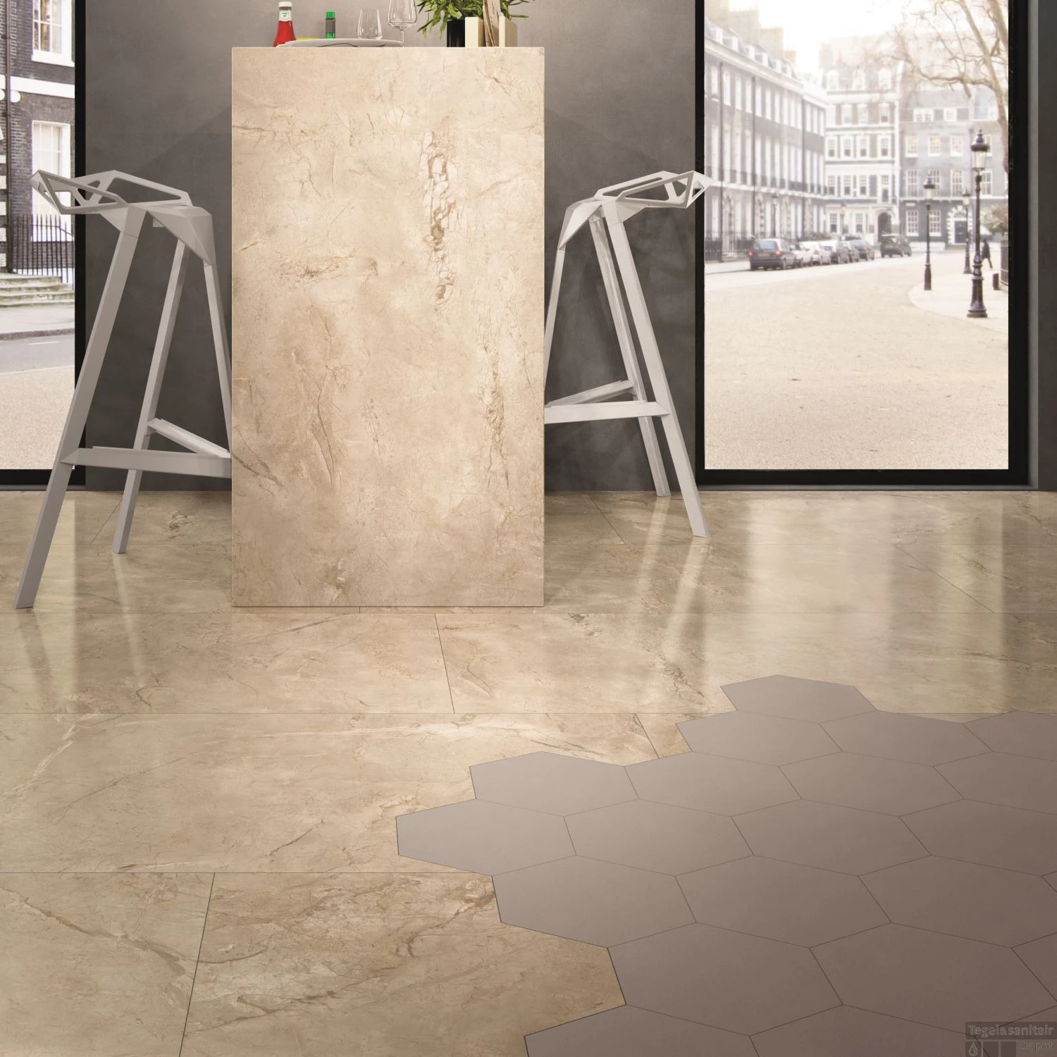 Vloertegel Keope Lux Crema Beige Gepolijst 20x120 Cm (Doosinhoud 1.44M2) 6 Vloertegel Keope Lux Crema Beige Gepolijst 20x120 Cm (Doosinhoud 1.44M2) - Afbeelding 4