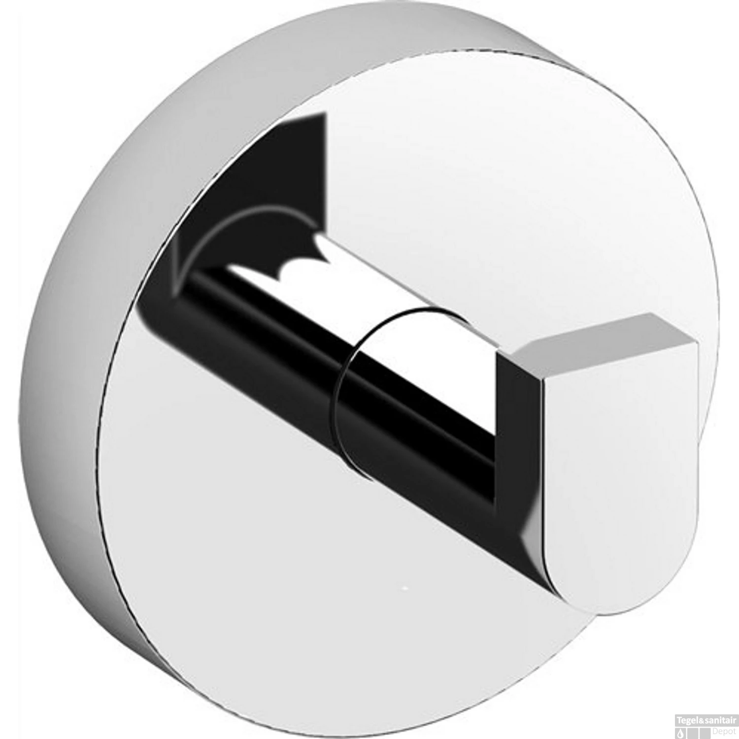 Kledinghaak Clou Flat Set 2st Rond Chroom 6 Kledinghaak Clou Flat Set 2st Rond Chroom - Afbeelding 4