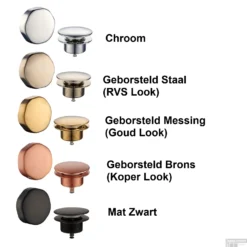 Badafvoer Met Overloopcombinatie Wiesbaden Chroom -Goedkope Stijl Baden Winkel kleuren badoverloop 1