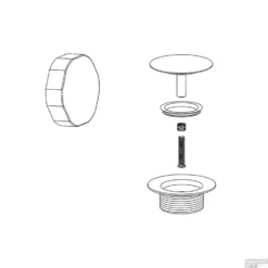 Knop/plug Badoverloop Nora Boss & Wessing Mat Wit -Goedkope Stijl Baden Winkel knopplug badoverloop luxe boss wessing mat wit tech 1