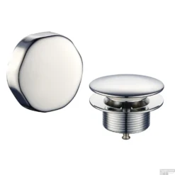 Badafvoer Met Overloopcombinatie Wiesbaden Chroom -Goedkope Stijl Baden Winkel knopplug badoverloop wiesbaden chroom plug 2