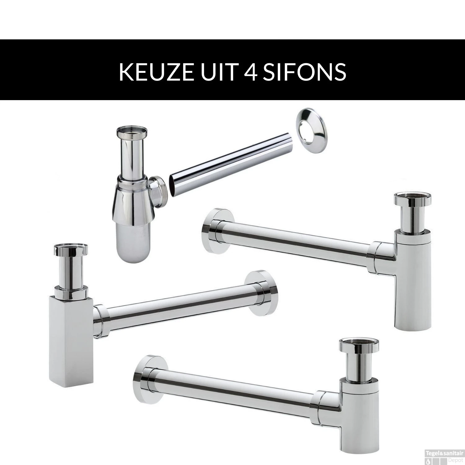 Waskomset BWS Ovaal 40x33x14.5 Cm Keramiek Mat Zwart / Chroom (inclusief Kraan, Afvoer En Sifon) - Afbeelding 5