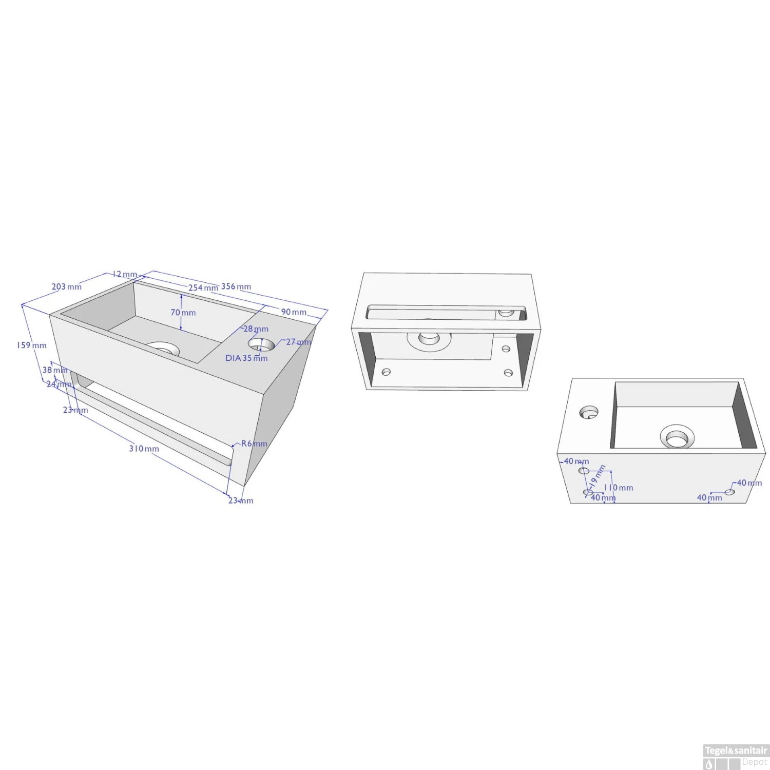Fonteinset BWS Solid Surface Met Handdoekhouder Rechts Betonlook Grijs / Goud (inclusief Kraan, Afvoer En Sifon) 8 Fonteinset BWS Solid Surface Met Handdoekhouder Rechts Betonlook Grijs / Goud (inclusief Kraan, Afvoer En Sifon) - Afbeelding 6