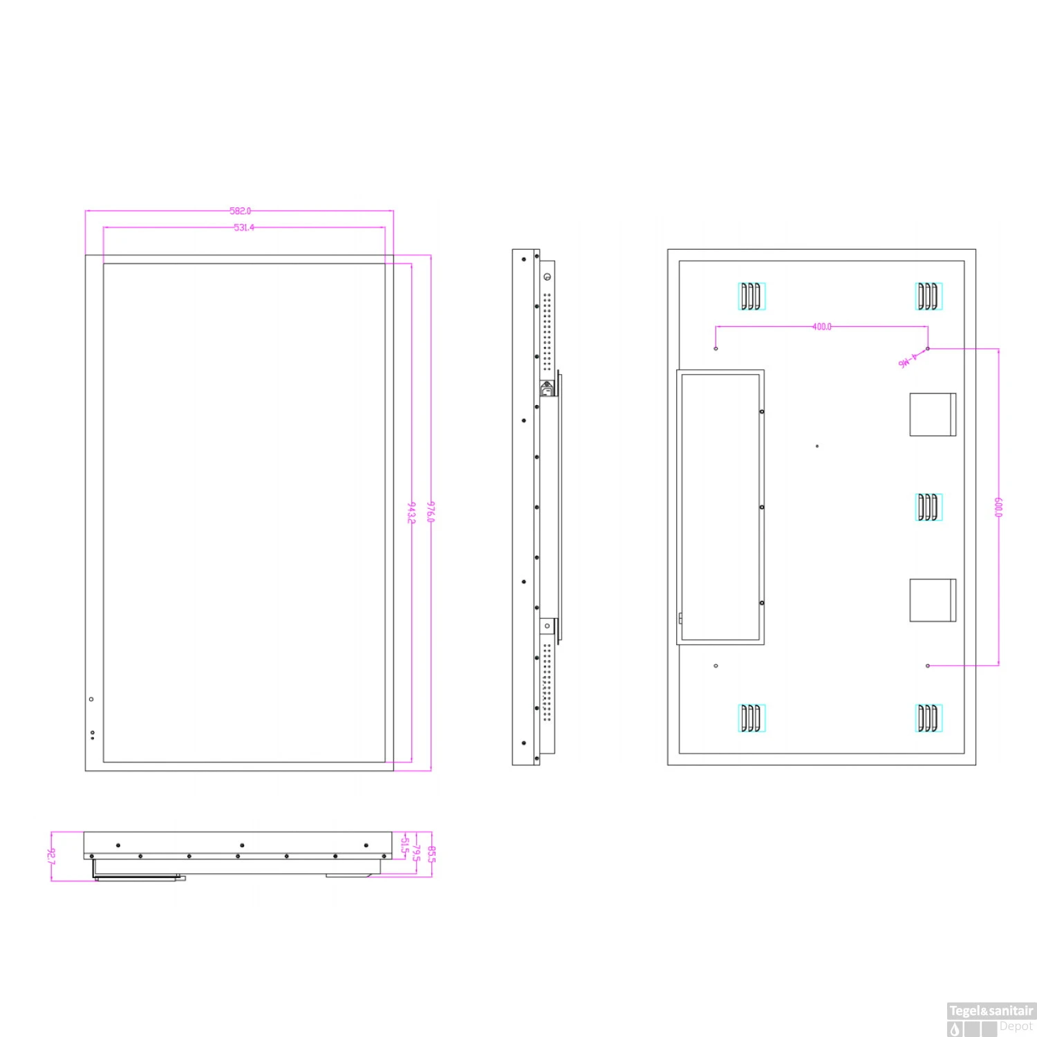 LED TV Aquasound Outdoor 42” IP65 Zilver 6 LED TV Aquasound Outdoor 42” IP65 Zilver - Afbeelding 4
