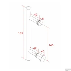 Losse Deurgreep Wiesbaden Type 3 Chroom -Goedkope Stijl Baden Winkel losse deurgreep type 4 chroom tech