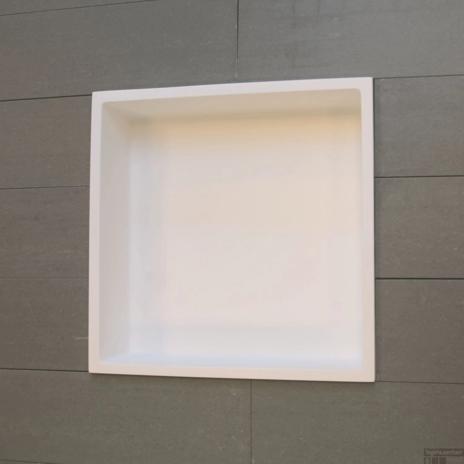 Inbouwnis Luca Sanitair 29.5x29.5x8 Cm Solid Surface Mat Wit 4 Inbouwnis Luca Sanitair 29.5x29.5x8 Cm Solid Surface Mat Wit - Afbeelding 2