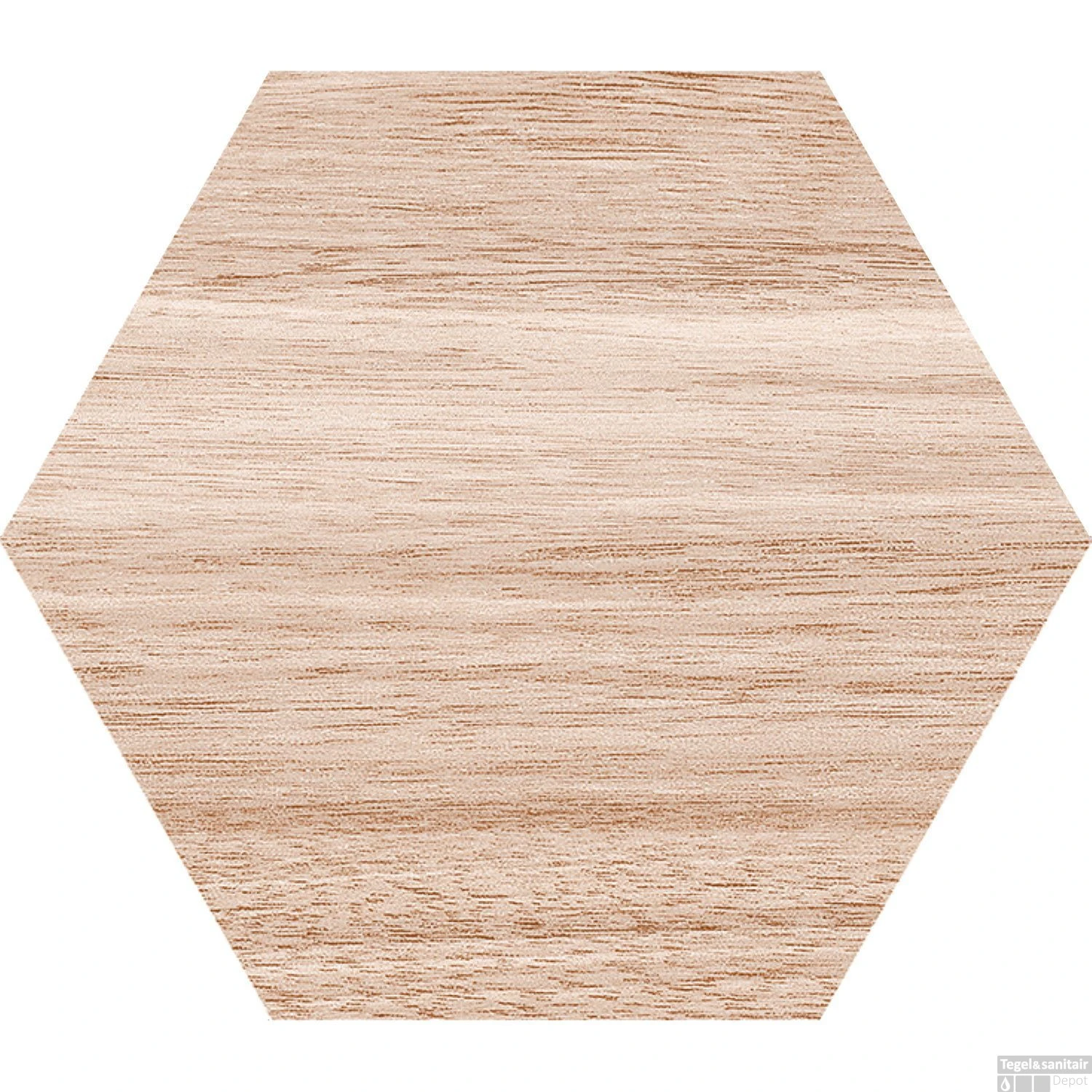 Hexagon Vloertegel Azulejo Wood Beige 22,5 X 25,9 Cm (doosinhoud 0,88 M2) 4 Hexagon Vloertegel Azulejo Wood Beige 22,5 X 25,9 Cm (doosinhoud 0,88 M2) - Afbeelding 2
