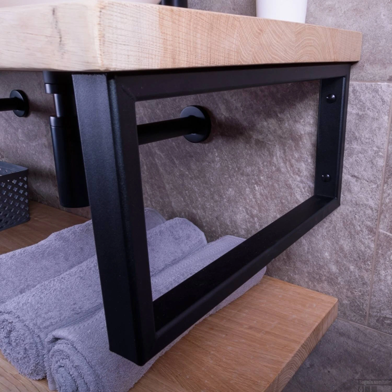 Ophangbeugel Tbv Wastafelblad 40x14 Cm (Prijs Per Stuk) RVS Mat Zwart 3 Ophangbeugel Tbv Wastafelblad 40x14 Cm (Prijs Per Stuk) RVS Mat Zwart