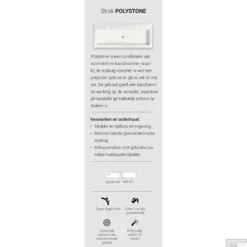 Fonteinset INK Versus 36x18x9 Cm Polystone Mat Wit Met Kraangat Rechts Chroom -Goedkope Stijl Baden Winkel materiaal eigenschappen polystone 1 29