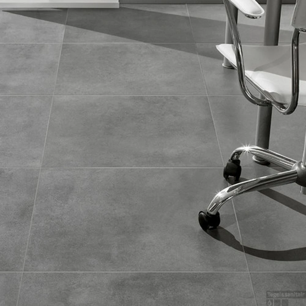 Vloertegel Rak Surface Mid Grey Half Gepolijst 60X60Cm (Doosinhoud 1,44M²) 4 Vloertegel Rak Surface Mid Grey Half Gepolijst 60X60Cm (Doosinhoud 1,44M²) - Afbeelding 2