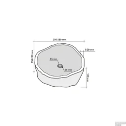 Waskom Imso Lavabo Mini Riviersteen 25/28x15 Cm 7 Waskom Imso Lavabo Mini Riviersteen 25/28x15 Cm -Goedkope Stijl Baden Winkel mini stone