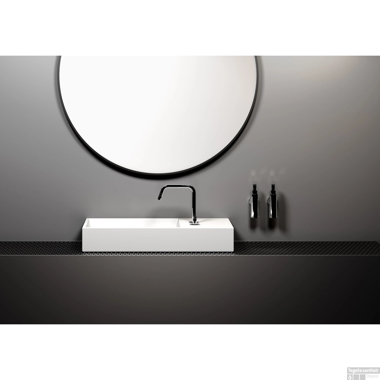 Fontein Clou Mini Wash Me 45x19x6cm Keramiek Glans Wit (Met Kraangat Rechts) 6 Fontein Clou Mini Wash Me 45x19x6cm Keramiek Glans Wit (Met Kraangat Rechts) - Afbeelding 4