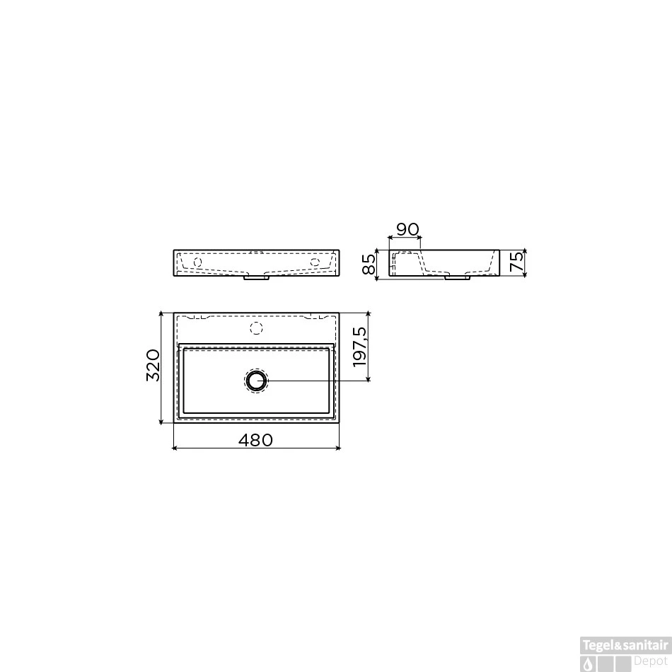 Clou Mini Wash Me Plus Fontein 48x32cm Met Voorbewerkt Kraangat Zonder Plug Wit Keramiek 8 Clou Mini Wash Me Plus Fontein 48x32cm Met Voorbewerkt Kraangat Zonder Plug Wit Keramiek - Afbeelding 6