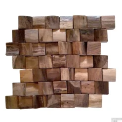 Mozaiek Hout 4,8x4,8 Old Teak 35x30 Cm (prijs Per M2)