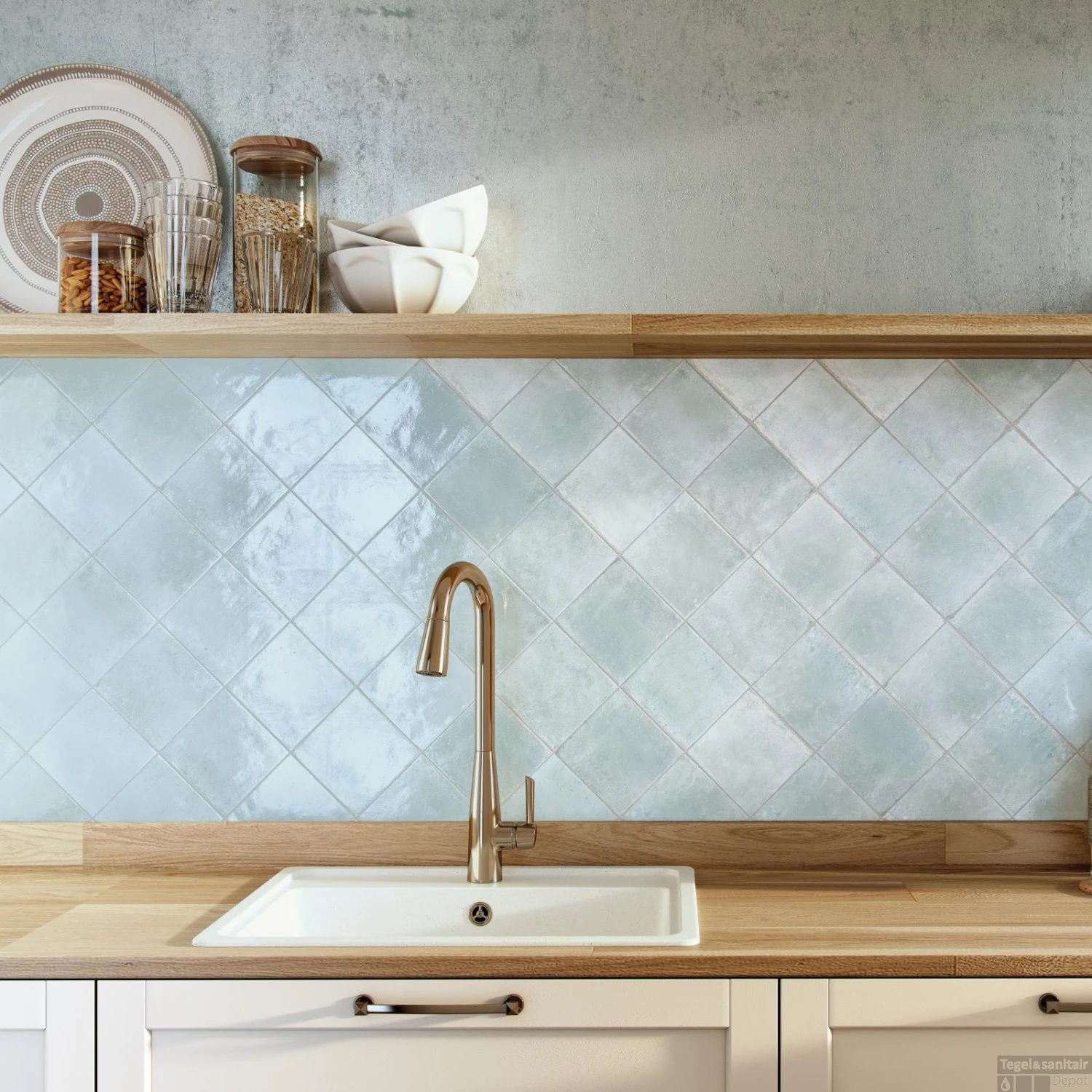 Wandtegel Dune Agadir 14.7x14.7 Cm Agua (doosinhoud 0.95m2) 3 Wandtegel Dune Agadir 14.7x14.7 Cm Agua (doosinhoud 0.95m2)