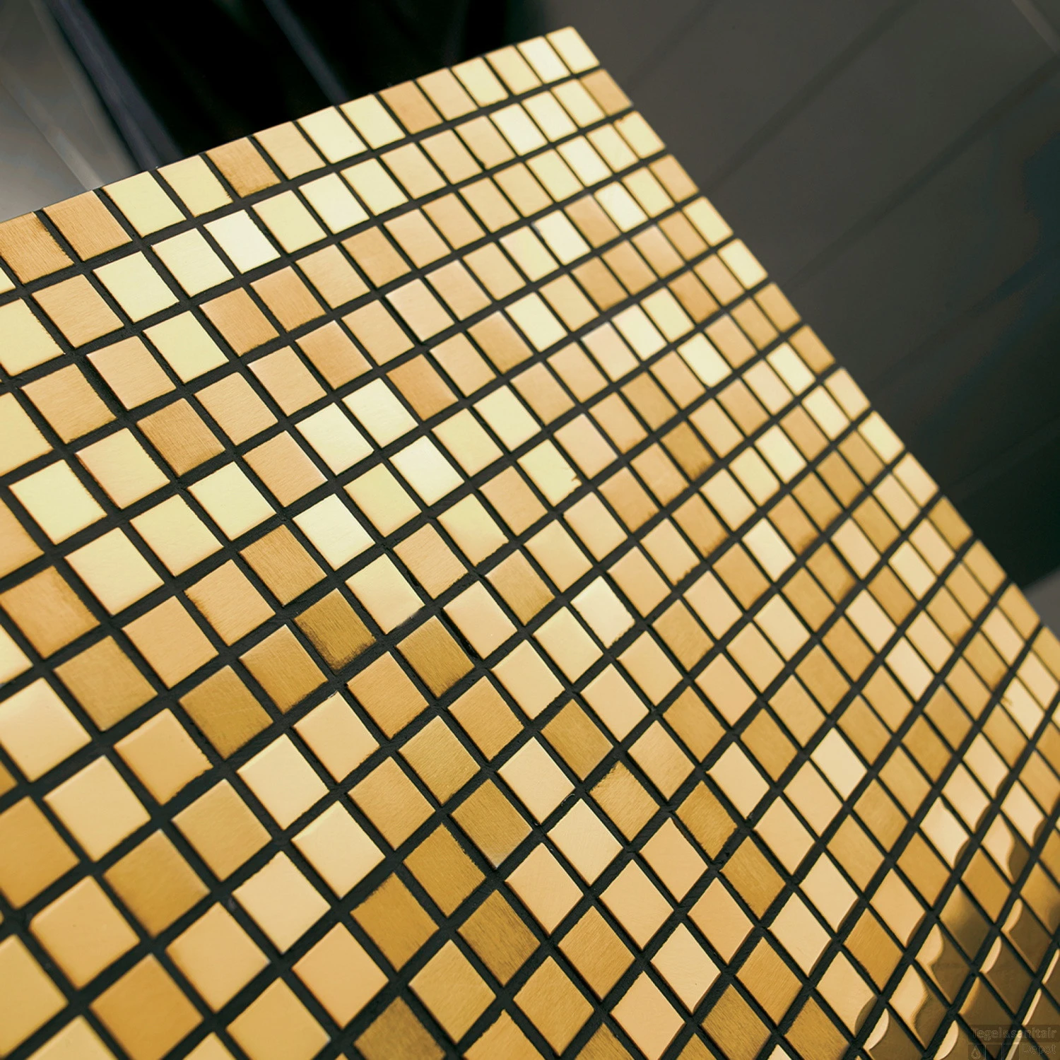 Mozaiek Tegels Dune Metalic Gold 30.1x30.1 Cm Goud (Prijs Per Matje) - Afbeelding 3