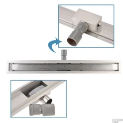 Mat Zwarte RVS Douchegoot Muurflens Met Uitneembaar Sifon Mat Zwart (alle Maten) -Goedkope Stijl Baden Winkel muur design rooster 2 1