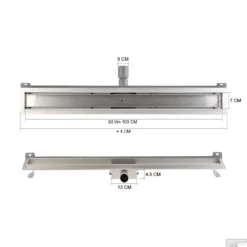 Mat Zwarte RVS Douchegoot Muurflens Met Uitneembaar Sifon Mat Zwart (alle Maten) -Goedkope Stijl Baden Winkel muur design rooster tech 1