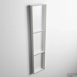 MONDIAZ EASY Nis 149,5x29,5cm In Solid Surface Kleur Army | Talc. 3 Vakken Geschikt Voor In- Of Opbouw