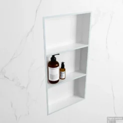 MONDIAZ EASY Nis 59,5x29,5cm In Solid Surface Kleur Clay | Talc. 3 Vakken Geschikt Voor In- Of Opbouw -Goedkope Stijl Baden Winkel nis r clay 2 00010 13788763182571