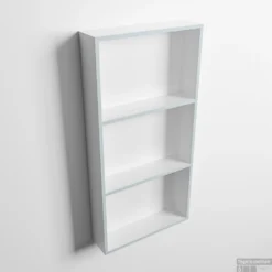 MONDIAZ EASY Nis 59,5x29,5cm In Solid Surface Kleur Clay | Talc. 3 Vakken Geschikt Voor In- Of Opbouw