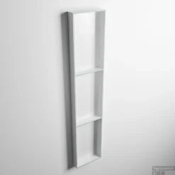 MONDIAZ EASY Nis 149,5x29,5cm In Solid Surface Kleur Clay | Talc. 3 Vakken Geschikt Voor In- Of Opbouw