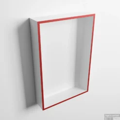 MONDIAZ EASY Nis 44,5x29,5cm In Solid Surface Kleur Fire | Talc. 1 Vak Geschikt Voor In- Of Opbouw