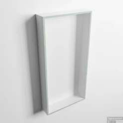 MONDIAZ EASY Nis 59,5x29,5cm In Solid Surface Kleur Greey | Talc. 1 Vak Geschikt Voor In- Of Opbouw