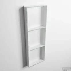 MONDIAZ EASY Nis 89,5x29,5cm In Solid Surface Kleur Greey | Talc. 3 Vakken Geschikt Voor In- Of Opbouw