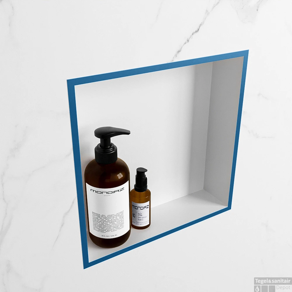 MONDIAZ EASY Nis 29,5x29,5cm In Solid Surface Kleur Jeans | Talc. 1 Vak Geschikt Voor In- Of Opbouw 5 MONDIAZ EASY Nis 29,5x29,5cm In Solid Surface Kleur Jeans | Talc. 1 Vak Geschikt Voor In- Of Opbouw - Afbeelding 3