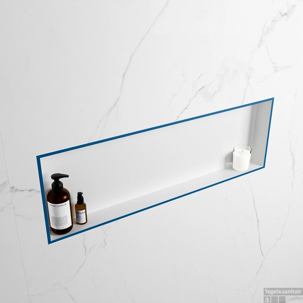 MONDIAZ EASY Nis 89,5x29,5cm In Solid Surface Kleur Jeans | Talc. 1 Vak Geschikt Voor In- Of Opbouw 5 MONDIAZ EASY Nis 89,5x29,5cm In Solid Surface Kleur Jeans | Talc. 1 Vak Geschikt Voor In- Of Opbouw - Afbeelding 3