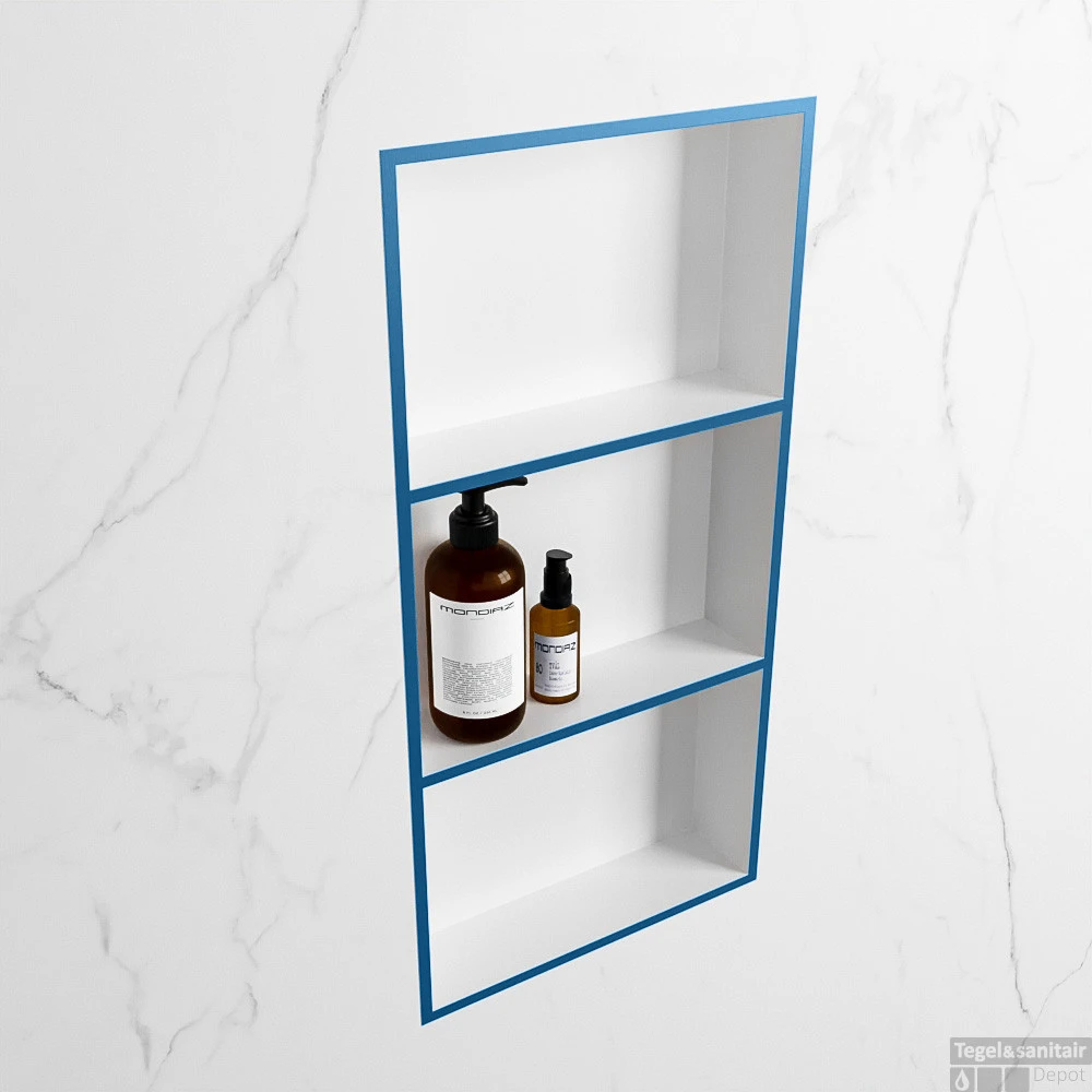 MONDIAZ EASY Nis 59,5x29,5cm In Solid Surface Kleur Jeans | Talc. 3 Vakken Geschikt Voor In- Of Opbouw 5 MONDIAZ EASY Nis 59,5x29,5cm In Solid Surface Kleur Jeans | Talc. 3 Vakken Geschikt Voor In- Of Opbouw - Afbeelding 3