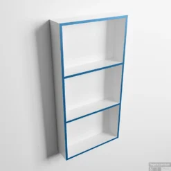 MONDIAZ EASY Nis 59,5x29,5cm In Solid Surface Kleur Jeans | Talc. 3 Vakken Geschikt Voor In- Of Opbouw