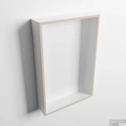 MONDIAZ EASY Nis 44,5x29,5cm In Solid Surface Kleur Linen | Talc. 1 Vak Geschikt Voor In- Of Opbouw