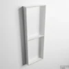 MONDIAZ EASY Nis 149,5x29,5cm In Solid Surface Kleur Linen | Talc. 2 Vakken Geschikt Voor In- Of Opbouw