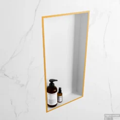 MONDIAZ EASY Nis 59,5x29,5cm In Solid Surface Kleur Ocher | Talc. 1 Vak Geschikt Voor In- Of Opbouw -Goedkope Stijl Baden Winkel nis r ocher 2 00004 13788763182330
